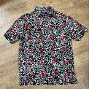 Vibrant Abstract Golf Polo Shirt